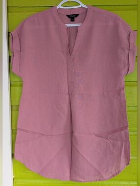Rachel Roy Dusty Rose Short Sleeve Top Small